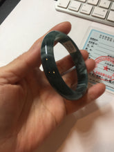 Load image into Gallery viewer, 55mm Certified Type A 100% Natural dark green/blue/gray/black Guatemala Jadeite bangle PB281-0710