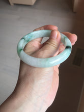 Load image into Gallery viewer, 56.5mm Certificated sunny green/dark green/white jadeite jade bangle BK120-8240