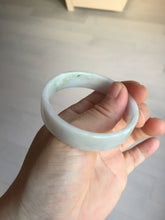 Load image into Gallery viewer, 51mm Certified Type A 100% Natural light purple/white square Jadeite Jade bangle BN93-2719