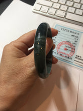 Load image into Gallery viewer, 55mm Certified Type A 100% Natural dark green/blue/gray/black Guatemala Jadeite bangle PB281-0710