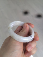 Load image into Gallery viewer, 46-48mm certified Type A 100% Natural light purple/brown/white/black kids oval Jadeite Jade bangle Group F98