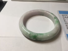 Load image into Gallery viewer, 60.6mm certified 100% Natural sunny green/white/purple/brown Jadeite Jade bangle AZ165-4034