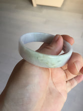 Load image into Gallery viewer, 51mm Certified Type A 100% Natural light purple/white square Jadeite Jade bangle BN93-2719