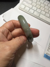 Load image into Gallery viewer, 54mm certified natural 100% natural Type A light green brown purple ethereal mist oval jadeite jade bangle AA37-5303