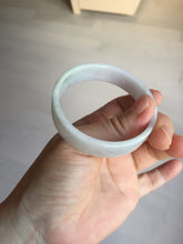 Load image into Gallery viewer, 51mm Certified Type A 100% Natural light purple/white square Jadeite Jade bangle BN93-2719