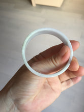 Load image into Gallery viewer, 51mm Certified Type A 100% Natural light purple/white square Jadeite Jade bangle BN93-2719