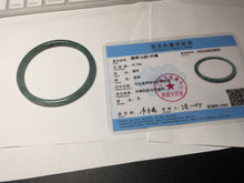 Load image into Gallery viewer, 58.8mm Certified Type A 100% Natural dark green/blue/gray/black slim round cut Guatemala Jadeite bangle GL36-16-3806
