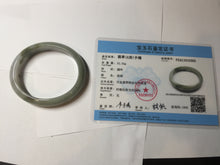 Load image into Gallery viewer, 54mm certified natural 100% natural Type A light green brown purple ethereal mist oval jadeite jade bangle AA37-5303
