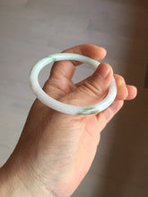 Load image into Gallery viewer, 53.9mm 100% natural Type A sunny green white purple round cut jadeite jade bangle BL96-4661