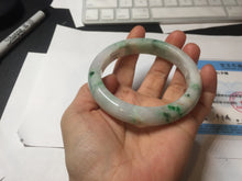 Load image into Gallery viewer, 60.2mm certified Type A 100% Natural light green sunny green light purple Jadeite Jade bangle BK139-5281