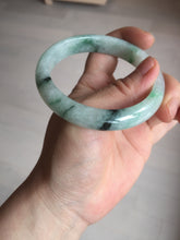 Load image into Gallery viewer, 56.5mm Certificated sunny green/dark green/white jadeite jade bangle BK120-8240