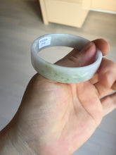 Load image into Gallery viewer, 51mm Certified Type A 100% Natural light purple/white square Jadeite Jade bangle BN93-2719