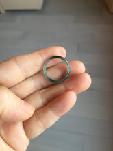 Load image into Gallery viewer, 16.5mm size 6 100% natural type A icy watery green/blue icy watery Guatemala jadeite jade band ring group PA256