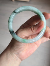 Load image into Gallery viewer, 56.5mm Certificated sunny green/dark green/white jadeite jade bangle BK120-8240