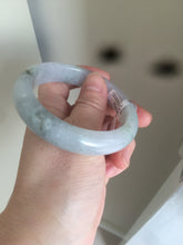 Load image into Gallery viewer, 55.7mm Certified Type A 100% Natural watery light purple/green/white Jadeite Jade bangle F99-3522