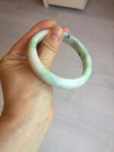 Load image into Gallery viewer, 58mm Certified Type A 100% Natural sunny green/white Jadeite Jade bangle BN16-7069