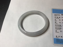 Load image into Gallery viewer, 52mm certified Type A 100% Natural green/purple/white oval Jadeite Jade bangle BM57-0280