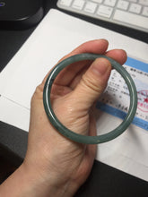 Load image into Gallery viewer, 58.8mm Certified Type A 100% Natural dark green/blue/gray/black slim round cut Guatemala Jadeite bangle GL36-16-3806