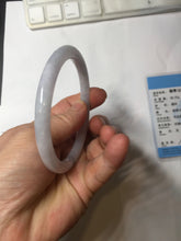 Load image into Gallery viewer, 60.5mm certified Type A 100% Natural light green light purple round cut Jadeite Jade bangle PH219-3209