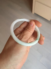 Load image into Gallery viewer, 53.9mm 100% natural Type A sunny green white purple round cut jadeite jade bangle BL96-4661