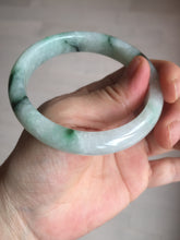 Load image into Gallery viewer, 56.5mm Certificated sunny green/dark green/white jadeite jade bangle BK120-8240