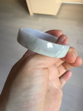 Load image into Gallery viewer, 51mm Certified Type A 100% Natural light purple/white square Jadeite Jade bangle BN94-2711