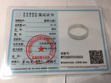 Load image into Gallery viewer, 48.3mm Certified Type A 100% Natural icy watery light green clear white super thin Jadeite Jade bangle PH250-0203