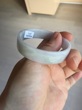 Load image into Gallery viewer, 51mm Certified Type A 100% Natural light purple/white square Jadeite Jade bangle BN94-2711