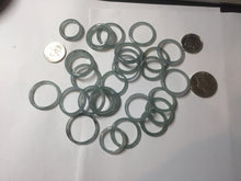 Load image into Gallery viewer, Size 2 1/2- 9 3/4 100% natural type A icy watery light green blue gray slim Guatemala jadeite jade band ring group PH234 Add on item