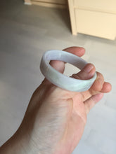 Load image into Gallery viewer, 51mm Certified Type A 100% Natural light purple/white square Jadeite Jade bangle BN94-2711