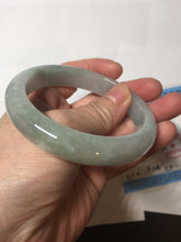 Load image into Gallery viewer, 58.5mm Certified Type A 100% Natural icy watery green/purple chubby Jadeite Jade bangle PB246-9529