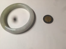 Load image into Gallery viewer, 55.9mm Certified Type A 100% Natural white/green/yellow early spring morning color Jadeite Jade bangle A105-5066