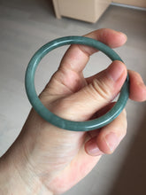 Load image into Gallery viewer, 59.2mm Certified Type A 100% Natural dark green/blue/gray/black slim round cut Guatemala Jadeite bangle GL36-18-3811