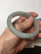 Load image into Gallery viewer, 58.5mm Certified Type A 100% Natural icy watery green/purple chubby Jadeite Jade bangle PB246-9529