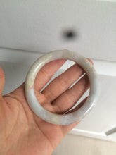 Load image into Gallery viewer, 56.9mm certified 100% natural type A light green/purple/yellow round cut jadeite jade bangle D125-8926