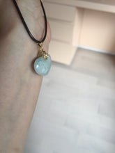 Load image into Gallery viewer, Type A 100% Natural watery light green/purple/yellow Jadeite Jade 3D sweet heart Pendant Z138