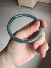 Load image into Gallery viewer, 59.2mm Certified Type A 100% Natural dark green/blue/gray/black slim round cut Guatemala Jadeite bangle GL36-18-3811
