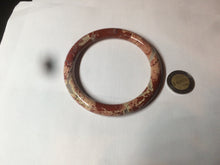 Load image into Gallery viewer, 61.7mm 100% natural red/pink slim round cut red jasper stone bangle SY30