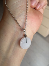 Load image into Gallery viewer, 14.8mm Type A 100% Natural icy watery light purple/yellow/white /green Jadeite Jade Safety Guardian Button Pendant group AX161
