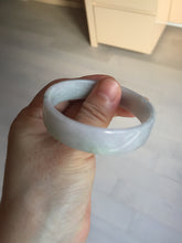 Load image into Gallery viewer, 51mm Certified Type A 100% Natural light purple/white square Jadeite Jade bangle BN95-2713