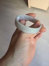 Load image into Gallery viewer, 51mm Certified Type A 100% Natural light purple/white square Jadeite Jade bangle BN95-2713