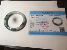 Load image into Gallery viewer, 56.3mm certified 100% natural Type A dark green/sunny green jadeite jade bangle K106-2835