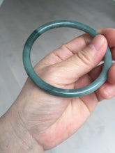 Load image into Gallery viewer, 59.2mm Certified Type A 100% Natural dark green/blue/gray/black slim round cut Guatemala Jadeite bangle GL36-18-3811