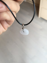 Load image into Gallery viewer, 14.8mm Type A 100% Natural icy watery light purple/yellow/white /green Jadeite Jade Safety Guardian Button Pendant group AX161