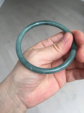 Load image into Gallery viewer, 59.2mm Certified Type A 100% Natural dark green/blue/gray/black slim round cut Guatemala Jadeite bangle GL36-18-3811