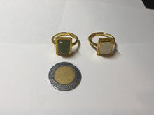 Load image into Gallery viewer, 100% Natural dark green/beige pale pink nephrite Jade ring (adjustable size) HN117