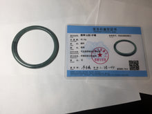 Load image into Gallery viewer, 59.2mm Certified Type A 100% Natural dark green/blue/gray/black slim round cut Guatemala Jadeite bangle GL36-18-3811