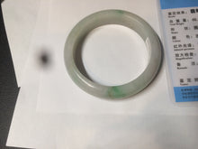 Load image into Gallery viewer, 53.5mm Certified Type A 100% Natural sunny green Jadeite Jade bangle BG40
