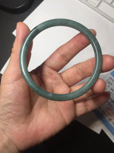 Load image into Gallery viewer, 59.2mm Certified Type A 100% Natural dark green/blue/gray/black slim round cut Guatemala Jadeite bangle GL36-18-3811