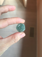 Load image into Gallery viewer, 100% Natural type A icy watery blue green gray Guatemala jadeite Rose Pendant group BP181